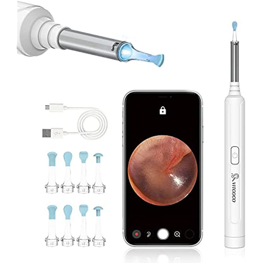 Ear Wax Removal, Ear Cleaner with Camera with 1080P, Otoscope with Light,  Ear Wax Removal Kit with 6 Ear Pick, Ear Camera for iPhone, iPad, Android